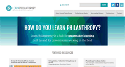 Desktop Screenshot of learnphilanthropy.org